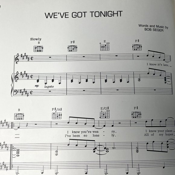 Weve Got Tonight Kenny Rogers Sheena Easton Sheet Music 1978 Country Song Book u - Picture 5 of 6